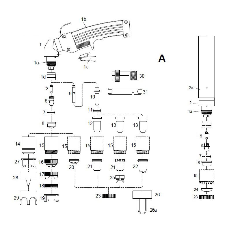 Μπεκ Πλάσμα 1,4 Α90-140 TRAFIMET Μπεκ Πλάσμα 1,4 Α90-140 TRAFIMET