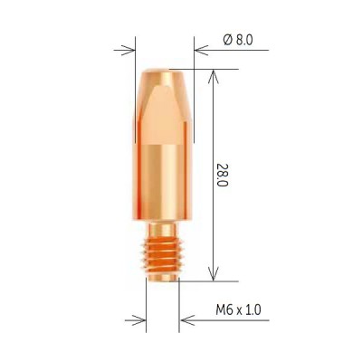 Μπεκ Τσιμπίδας Μ6x28 Φ0.8