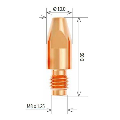 Μπεκ Τσιμπίδας Μ8x30 Φ0.8
